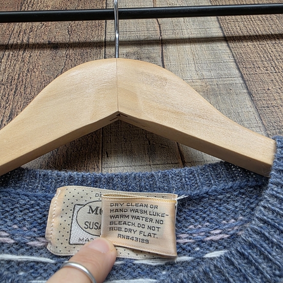 Moussie For Susan Bristol Shetland Wool Angora Vintage Cat Sweater Size 36 S - Picture 4 of 10